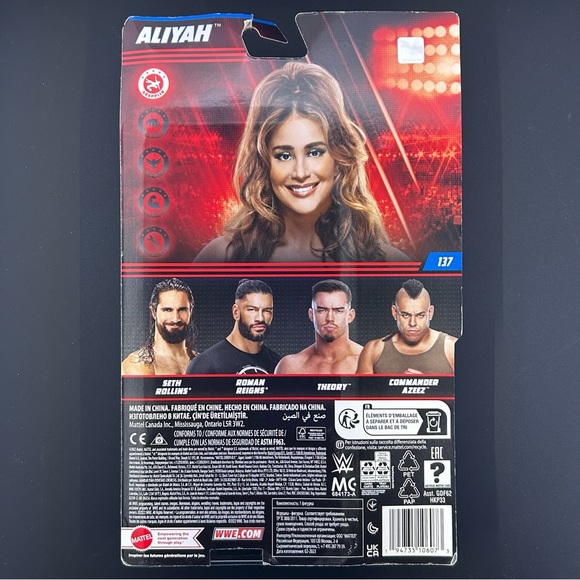 Mattel WWE Basic 137 Aliyah Wrestling Action Figure 2023 Raw Smackdown NXT - Picture 2 of 5